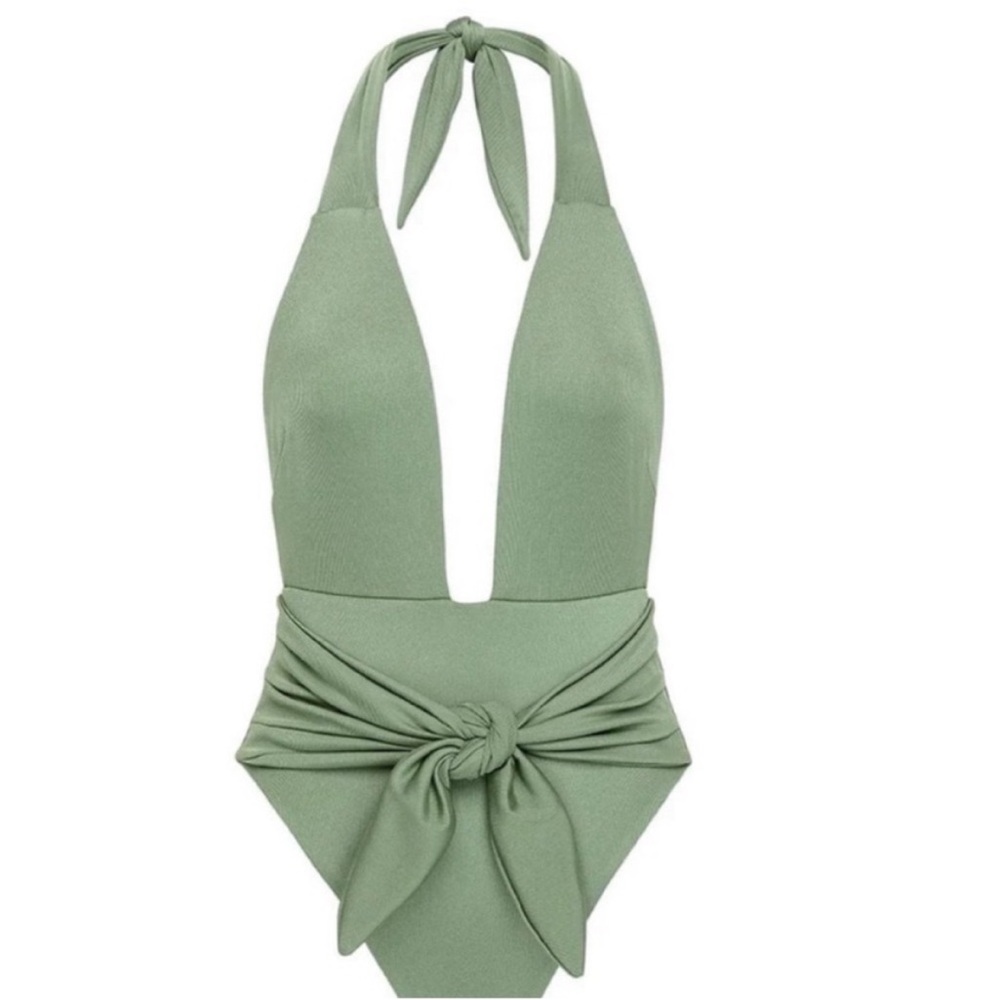 Montce Sage Green Rib Tropez Tie-Up
One-Piece